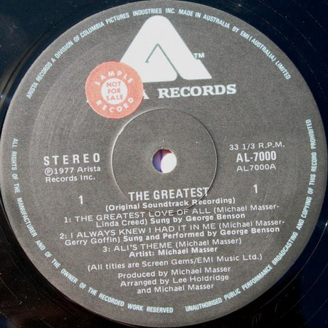 Mandrill / Michael Masser / George Benson : Muhammad Ali In "The Greatest" (Original Soundtrack) (LP, Album)