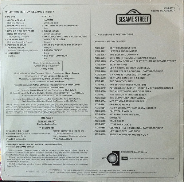 Sesame Street : What Time Is It On Sesame Street (LP, Album)