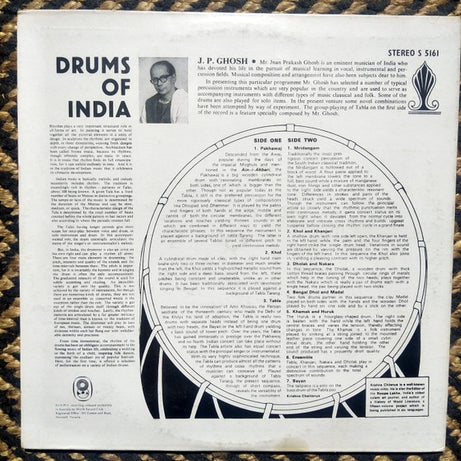 J. P. Ghosh* : Drums Of India (LP, Album, Club)