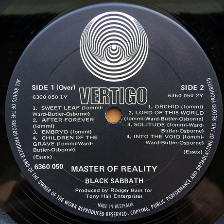 Black Sabbath : Master Of Reality (LP, Album, Rev)