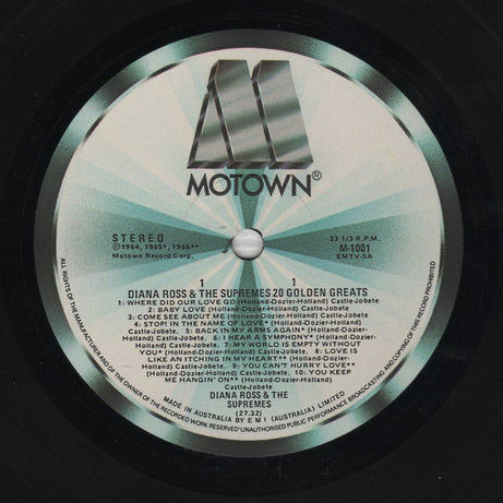 Diana Ross & The Supremes* : 20 Golden Greats (LP, Comp)