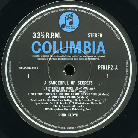 Pink Floyd : A Saucerful Of Secrets (LP, Album, RE, RM, 180)
