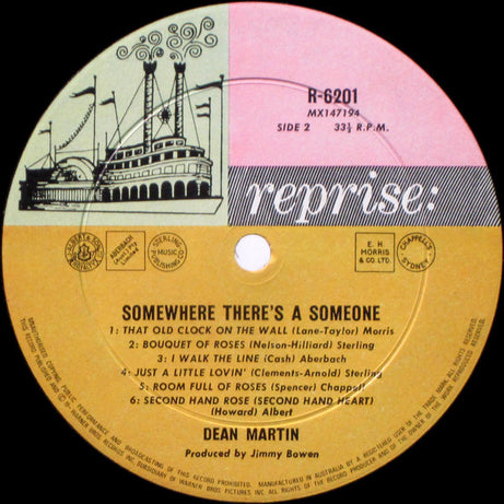 Dean Martin : Somewhere There's A Someone (LP, Album, Mono)