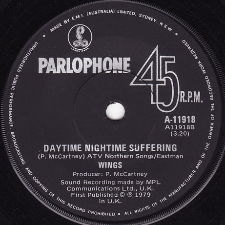 Wings (2) : Goodnight Tonight (7")