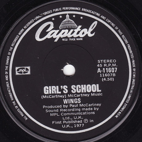 Wings (2) : Mull Of Kintyre (7", Single, Pic)