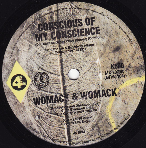 Womack & Womack : Teardrops (7", Single)