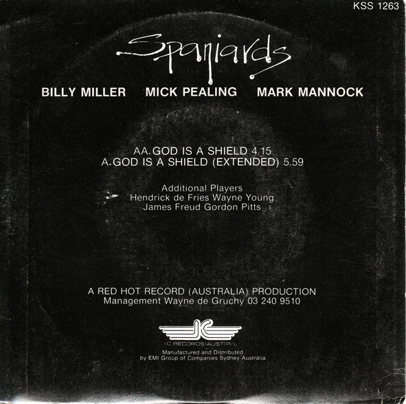 Spaniards : God Is A Shield (7", Single)