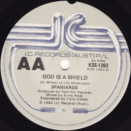 Spaniards : God Is A Shield (7", Single)