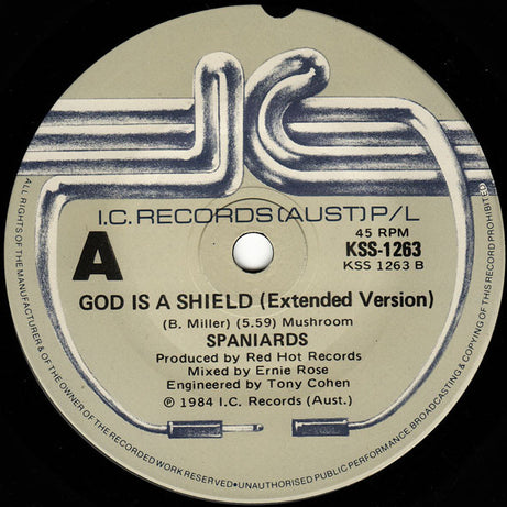 Spaniards : God Is A Shield (7", Single)