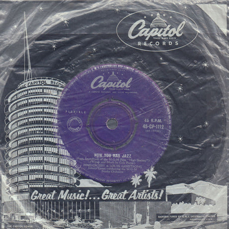 Louis Armstrong And His Band / Bing Crosby And Louis Armstrong : High Society Calypso / Now You Has Jazz (7", Single)