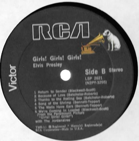 Elvis Presley : Girls! Girls! Girls! (LP, Album, RP)