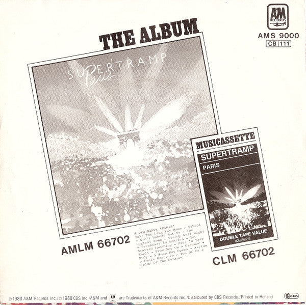 Supertramp : Take The Long Way Home [Live Version] (7", Single)