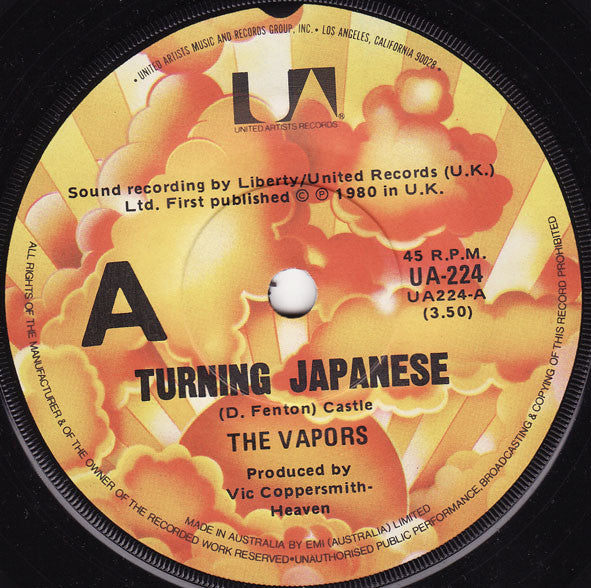 The Vapors : Turning Japanese (7")