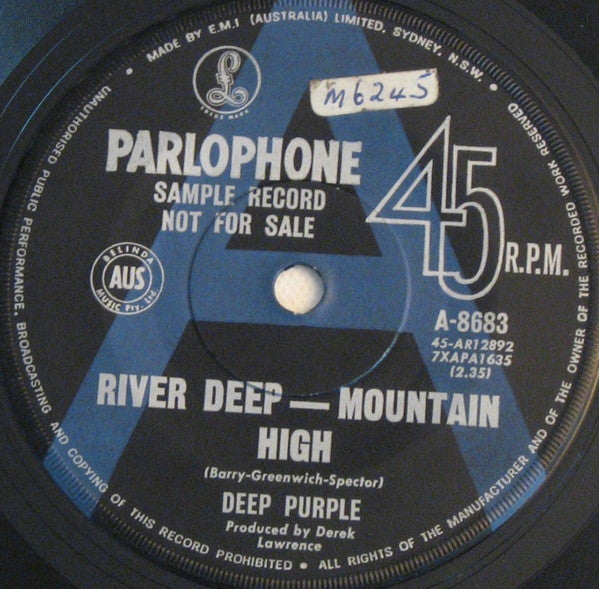 Deep Purple : River Deep - Mountain High (7", Single, Promo)