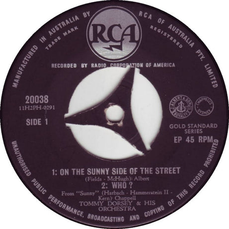 Tommy Dorsey And His Orchestra : On The Sunny Side Of The Street (7", EP)
