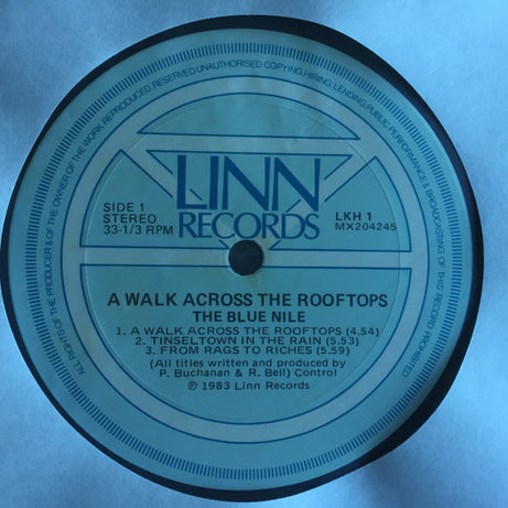 The Blue Nile : A Walk Across The Rooftops (LP, Album)