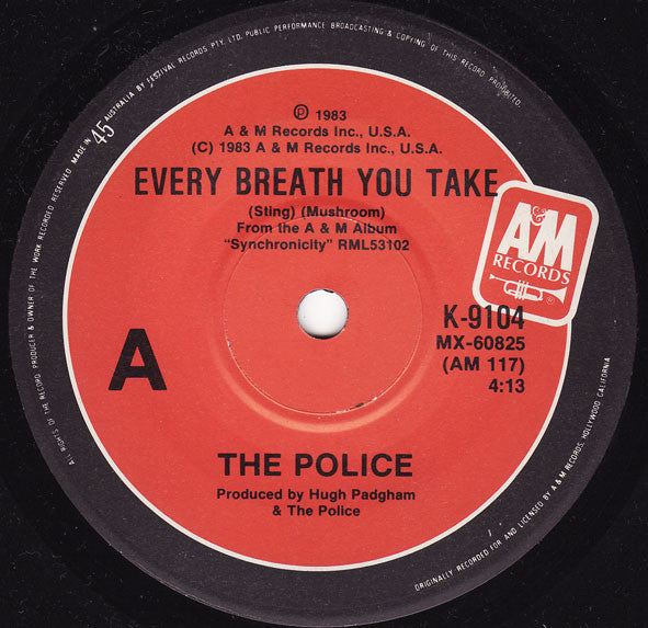 The Police : Every Breath You Take (7", Single)