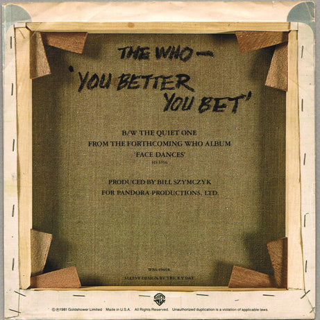 The Who : You Better You Bet (7", Single, Spe)
