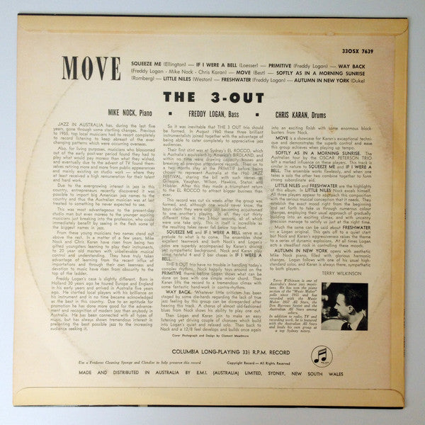 The 3-Out : Move (LP, Album, Mono)