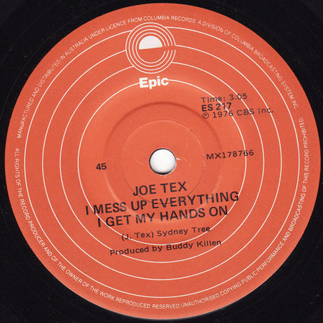 Joe Tex : Ain't Gonna Bump No More (With No Big Fat Woman) (7")