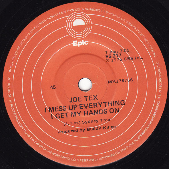 Joe Tex : Ain't Gonna Bump No More (With No Big Fat Woman) (7")