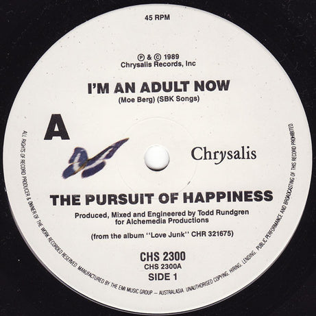 The Pursuit Of Happiness : I'm An Adult Now (7")