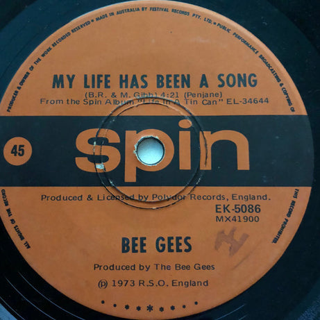 Bee Gees : Saw A New Morning (7", Single)