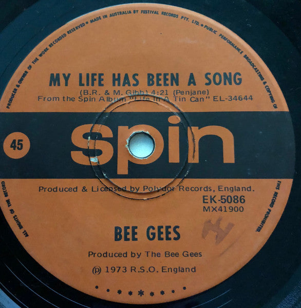 Bee Gees : Saw A New Morning (7", Single)