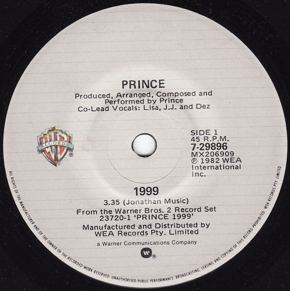 Prince : 1999 (7")