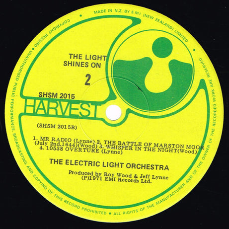 Electric Light Orchestra : The Light Shines On (LP, Comp)