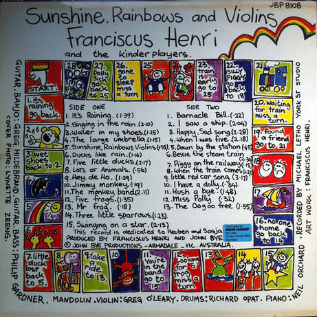 Franciscus Henri And The Kinderplayers : Sunshine, Rainbows And Violins (LP)