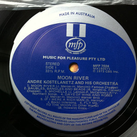André Kostelanetz And His Orchestra : Moon River (LP, Album)