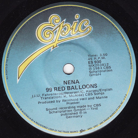 Nena : 99 Luftballons (7", Single)