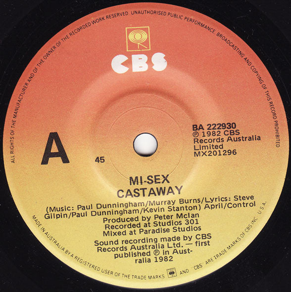 Mi-Sex : Castaway (7")