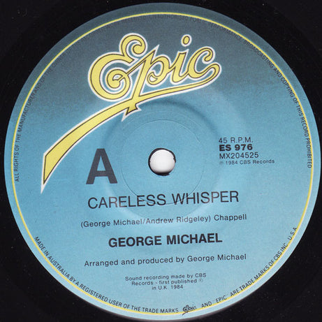 George Michael : Careless Whisper (7")