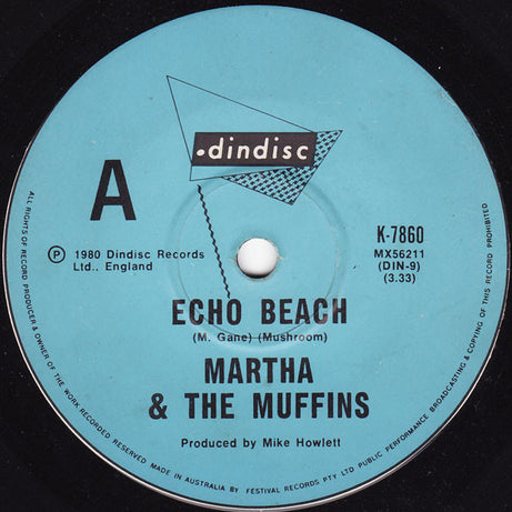 Martha & The Muffins* : Echo Beach (7", Single)