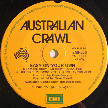 Australian Crawl : Errol (7", Single)