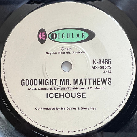 Icehouse : Love In Motion / Goodnight, Mr. Matthews (7", Single, Ltd)