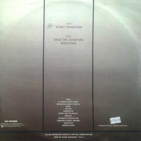 The Fixx : Secret Separation (12", Single)