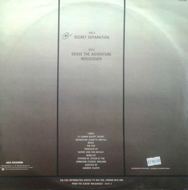 The Fixx : Secret Separation (12", Single)