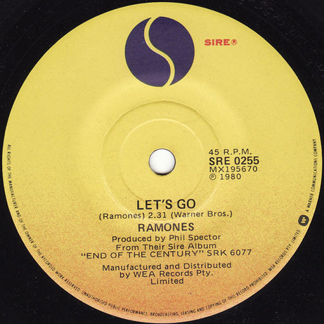 Ramones : Rock 'N' Roll High School (7", Single)