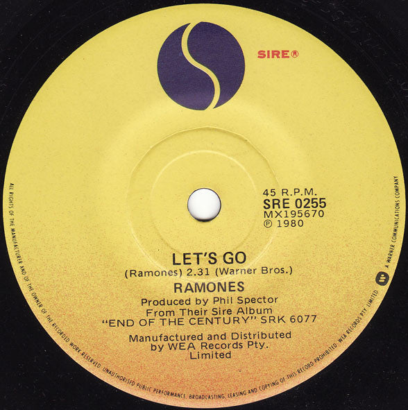 Ramones : Rock 'N' Roll High School (7", Single)