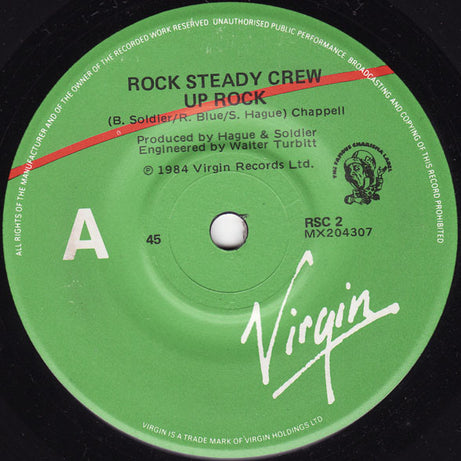 The Rock Steady Crew : Up Rock (7", Single)