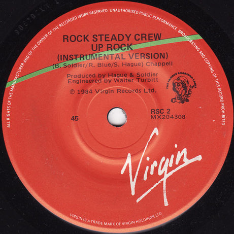 The Rock Steady Crew : Up Rock (7", Single)