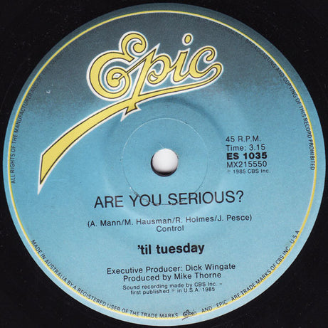 'Til Tuesday : Voices Carry (7", Single)