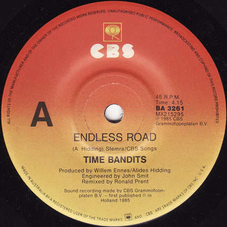 Time Bandits : Endless Road (7")