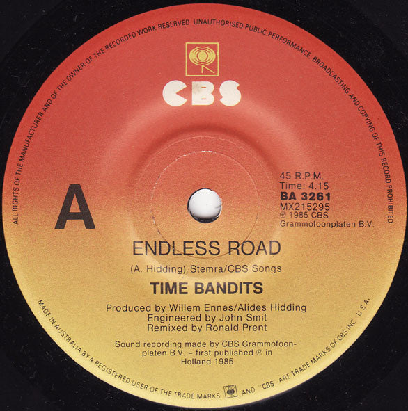 Time Bandits : Endless Road (7")