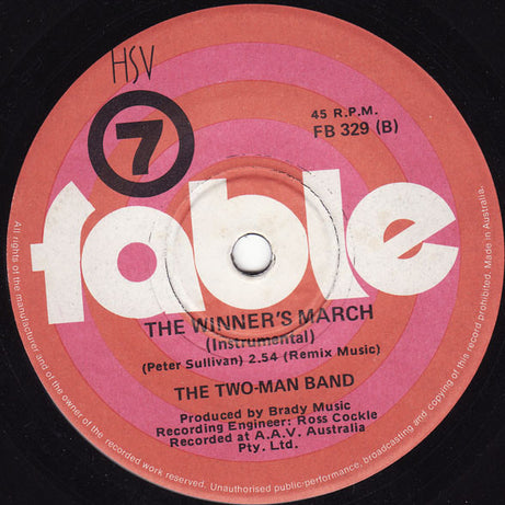 The Two-Man Band : Up There Cazaly (Seven's Footy Theme) (7", Single)