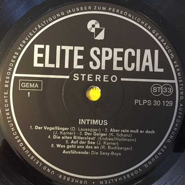 Die Sexy-Boys : Intimus (LP)