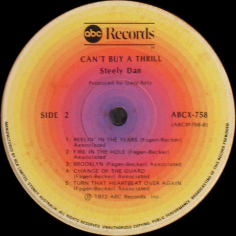 Steely Dan : Can't Buy A Thrill (LP, Album, RE)